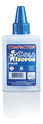 Cola Para Isopor Polar 40g. Cx.c/12 Compactor Cor Branco