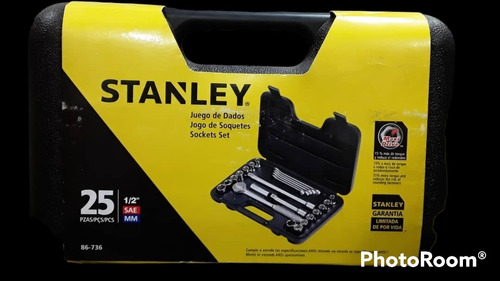 Juego Dados 1/2  25 Piezas Marca Stanley