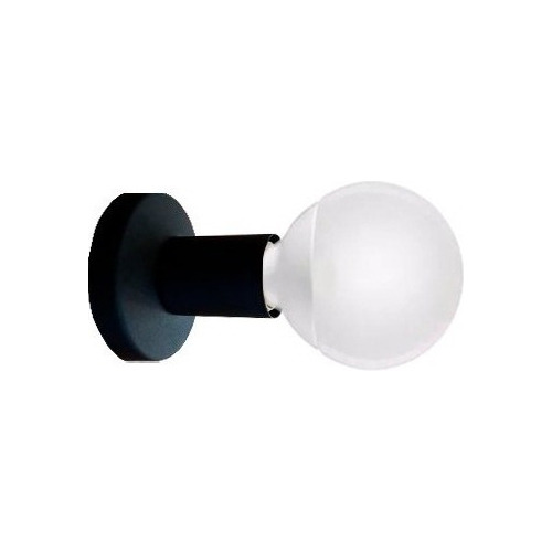 Aplique 1 Luz Minimalista Negro Apto Led E27 Deco Moderno