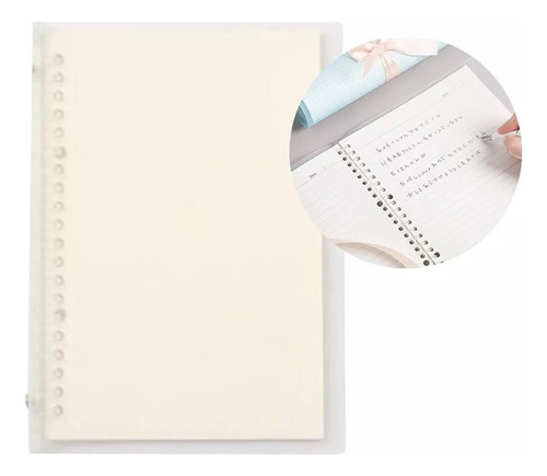 Cuaderno Recargable Transparente A5 20 Anillos/agujeros Hoja
