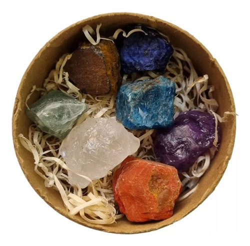 Set Piedras 7 Chakras En Bruto Natural Cristal Energético