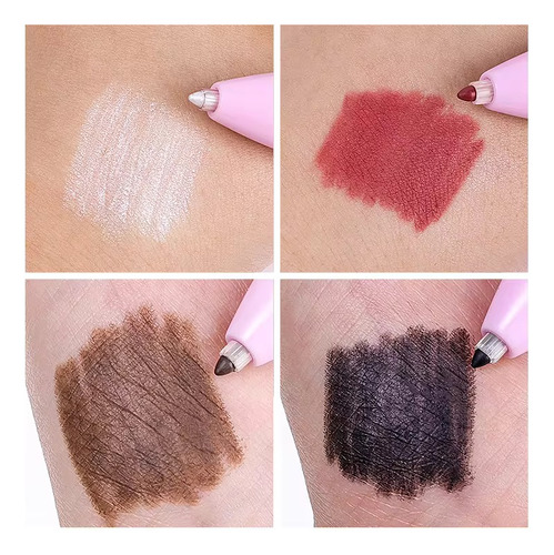 Lápiz Maquillaje 4 En 1, Maquillaje Ojos, Labios, Pluma Make