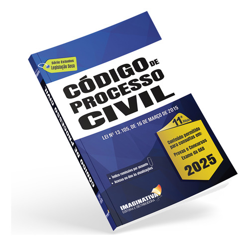 Código De Processo Civil 2025 Atualizado - Legislação Seca Lei No 13.105/2015, De Cristiani Tomaz Venâncio. 11a Edição Editorial Imaginativa Jus, Capa Mole Em Português, 2025