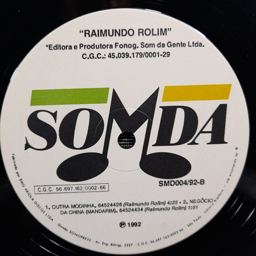 Imagem 4 de 7 de Vinil Lp Raymundo Rolim 1992 Ótimo Estado Autografado