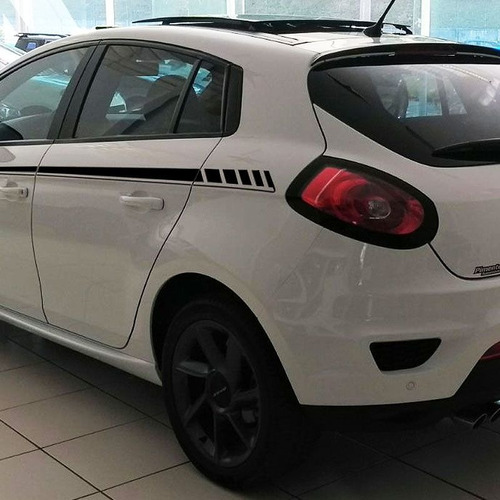 Faixa Bravo Sporting 2016 + Emblemas Adesivo Fiat Black