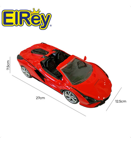 Auto A Control Remoto Rc Volante+ Pedalera Deportivo El Rey