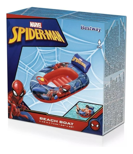 Flotador Bote Lancha Spiderman Hombre Araña Bestway