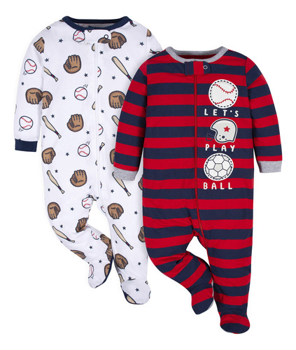 Gerber Baby Boys Paquete De 2 Sleep 'n Play Indigo 0-3 Meses