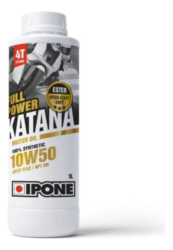 Lubricante Ipone Katana 10w50 Full Power 100% Sintetico 1l
