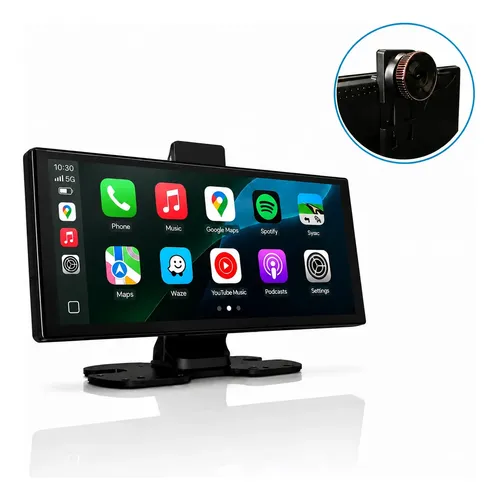 Central Multimidia 10.26' C/ Câmera Dvr Android Auto Carplay