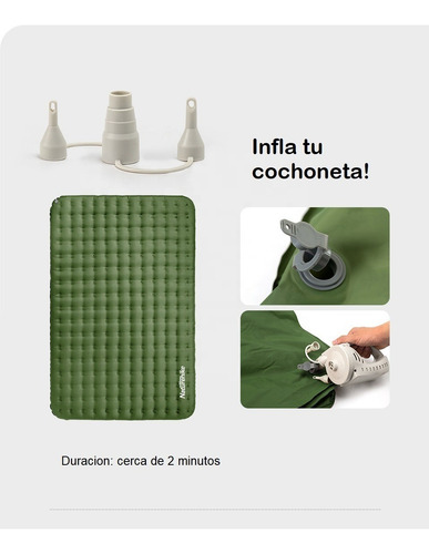 Imagen 3 de 4 de Naturehike Mini Bomba De Aire Y Extractor De Aire Recargable