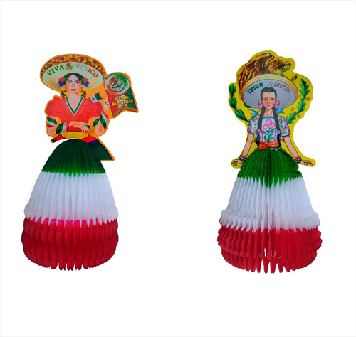 Decoración Patrias China Poblana  #3 33 Cm Alto 10 Pz.  