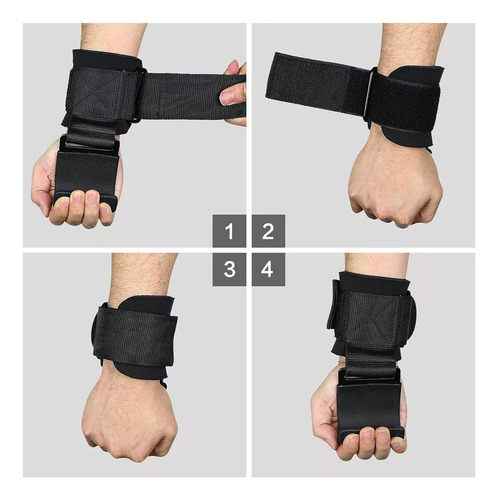 Straps Gancho Gancho De Pulso Para Treinamento Físico Um Par