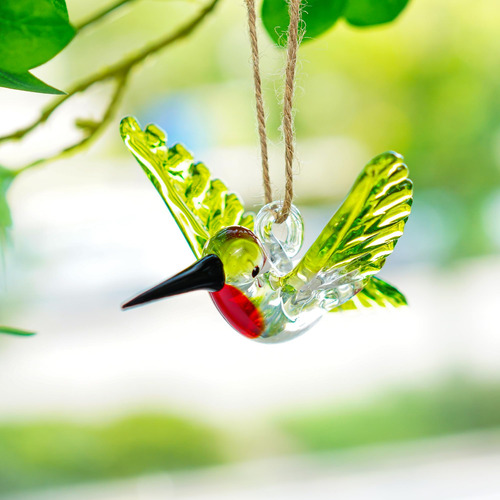 Colibríes De Vidrio Navidad