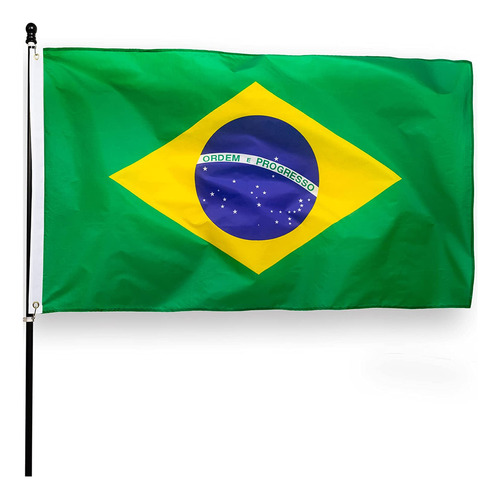 Danf - Bandera De Brasil De 3 X 5 Pies Resistente