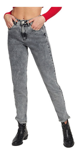 Jeans Mujer Mom 1711 Gris Paradise Jeans