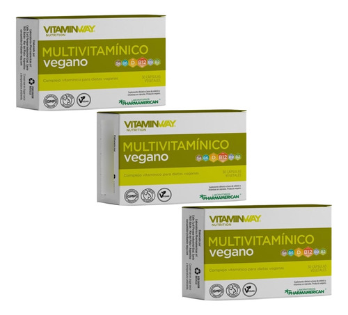 Multivitaminico Vegano X3 C, D, E, B12 B1 B2 B3 B5 B6 B9