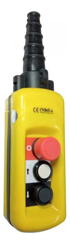 Botonera Colgante De 2 Pulsadores +1 Parada Ip 65 Sac-a2813 Color Amarillo