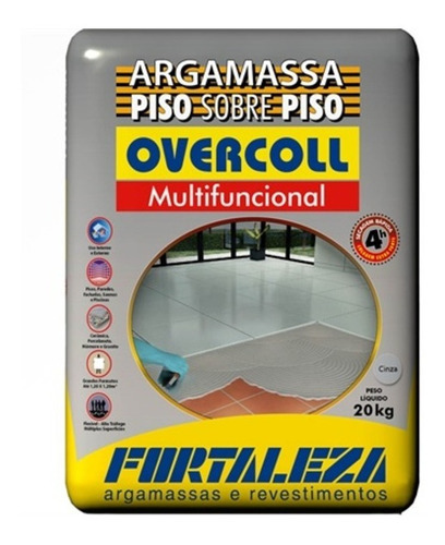 Argamassa Overcoll Piso Sobre Piso 20kg Cinza