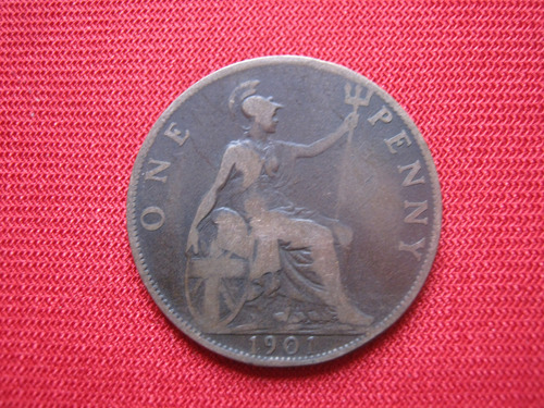 Gran Bretaña 1 Penny 1901 Reina Victoria