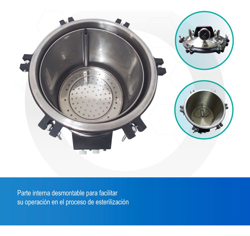 Autoclave Esterilizador De Vapor Para Laboratorio De 18lts
