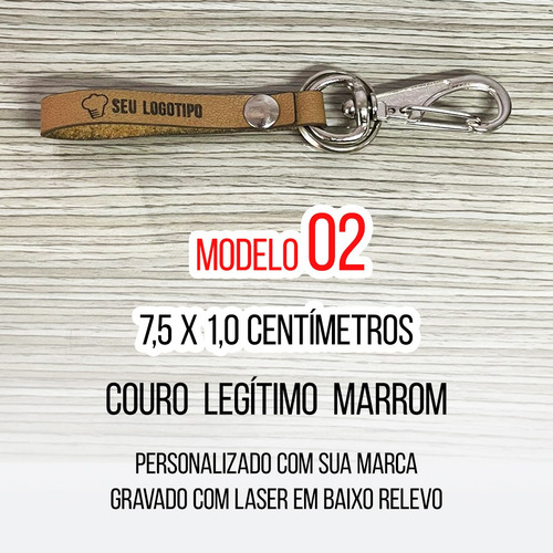Chaveiros Em Couro Legítimo Personalizados - 40un.