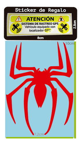 Calcomanía Para Amotocicleta O Top Case Araña Roja Spiderman