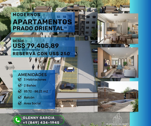 Reserva Con Us$250 Apartamentos De 3 Hab En Prado Oriental, Sde