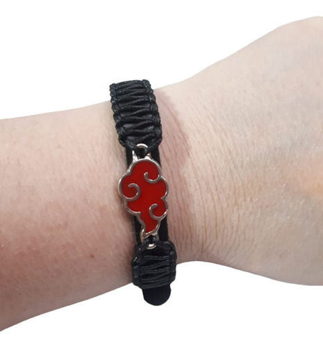 Pulseira Trançado Akatsuki Nuvem Anime Naruto Otaku