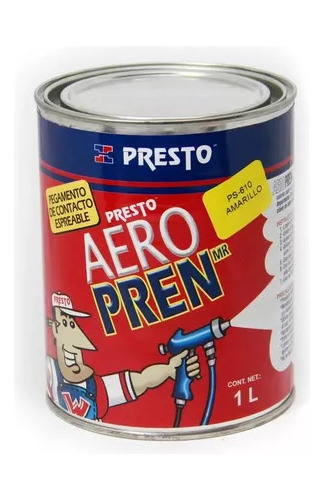 Aeropren Pegamento Espreable Ps-610 Amarillo 1 Lt