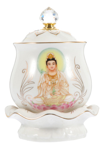 Taza De Agua De Porcelana Para Ofrendas Con Forma De Buda, O