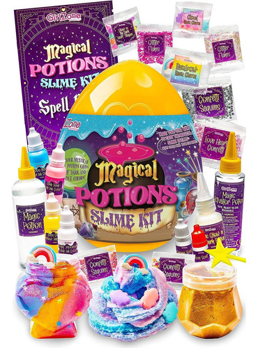 Magical Slime Kit By Girlzone 6 Pociones Brillantes Para Ni