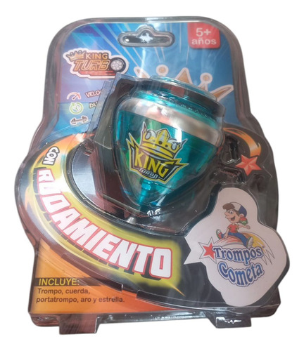 Trompo De Rodamiento King Turbo Cometa Azul