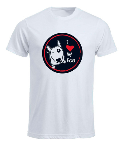 Remera Estampada Sublimada I Love My Dog A084