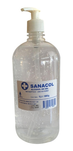 Alcohol En Gel Con Dispensador 1l Caja X 15 Oferta