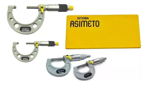 Combo Micrometros Desde 0 A 100mm Asimeto Centesimal Máxima Longitud Medida 100 Mínima Longitud Medida 0