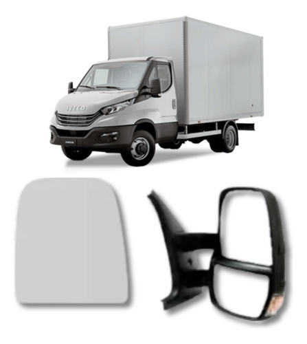 Lente Retrovisor Iveco Daily - Superior - Convexa Esquerda