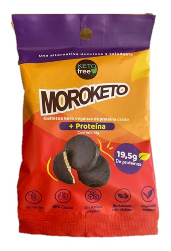 Galleta Keto Sin Gluten Moroketo Con Proteina 54g - Ketofree