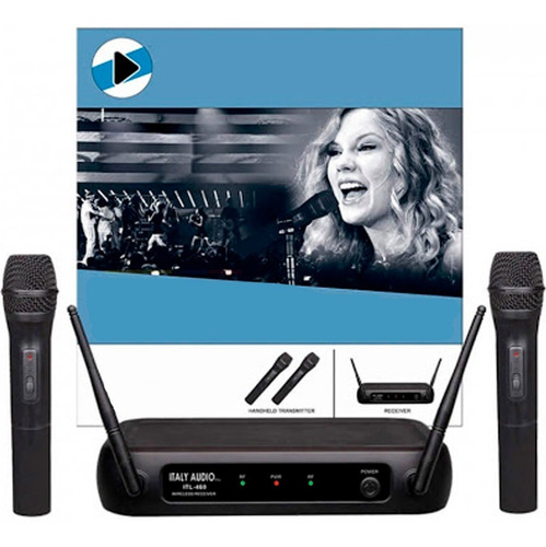Imagen 7 de 8 de Italy Audio Micrófono Inalámbrico Dual Channel 2 Micrófonos