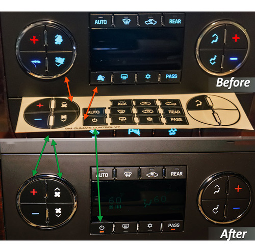 Kit De Reparación De Pegatinas Ac Dash Button Para Gm O Cont
