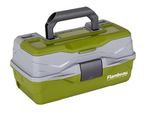 Caja Organizadora De Pesca 1 Bandeja Flambeau 6381tb Color Verde gris