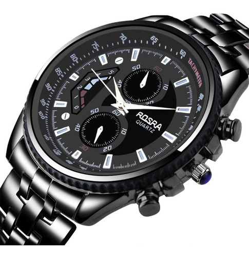 Reloj Acero Para Hombre Rosra Black - Detal Y Por Mayor