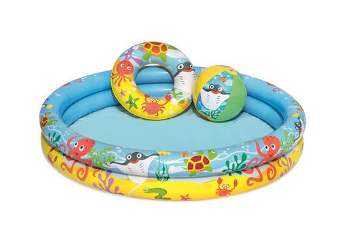 Pileta inflable redonda Bestway 51124 de 122cm x 20cm 137L multicolor