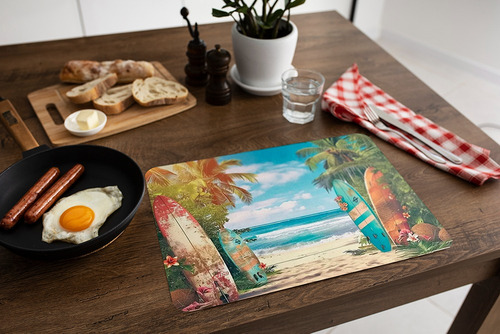 Mantelitos Reutilizables Fiesta Hawaiana 12 Pz