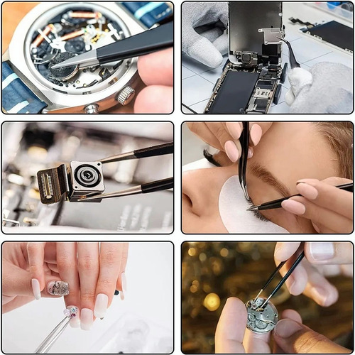 Kit Pinzas Antiestáticas Precisión Herramienta Electronica