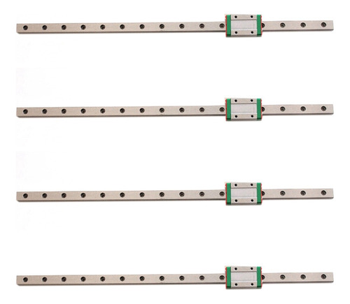 Riel En Miniatura De Guía Lineal De 9 Mm Mgn9 De 400 Mm, 4 U