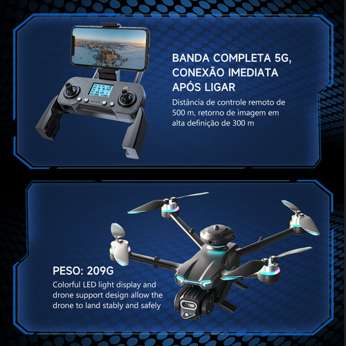 Mini Dron Profesional 8k Cámara Sin Escobillas Gps 2 Bateria Sjrc Drone Drone Profesional Con Motor Brushless Con Evitador De Obstáculos