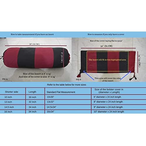 Funda Cojín Cilíndrico De Algodón De 240 Hilos, Cubi...