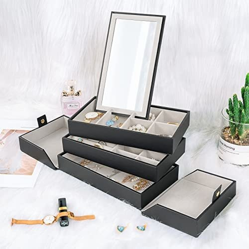 Imagen 2 de 7 de Procase Caja Organizadora De Joyas Para Mujeres Y Niñas Con