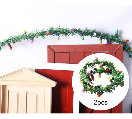 3 X 2x 1:12 Luces Navideñas Rayas Accesorios Para Muebles